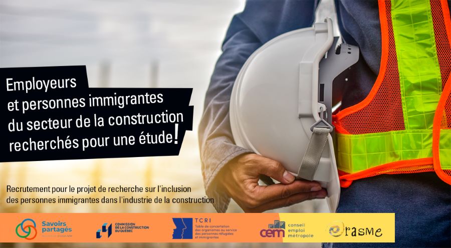 Employeurs et personnes immigrantes du secteur de la construction recherchés pour une étude